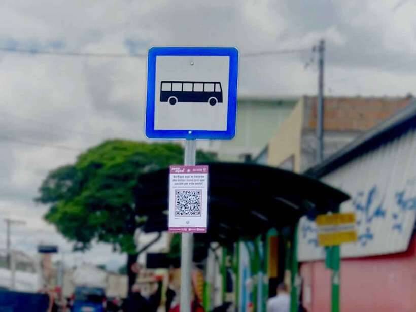 QR Code nos pontos de ônibus