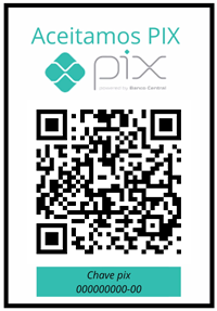 Placa com PIX QR Code